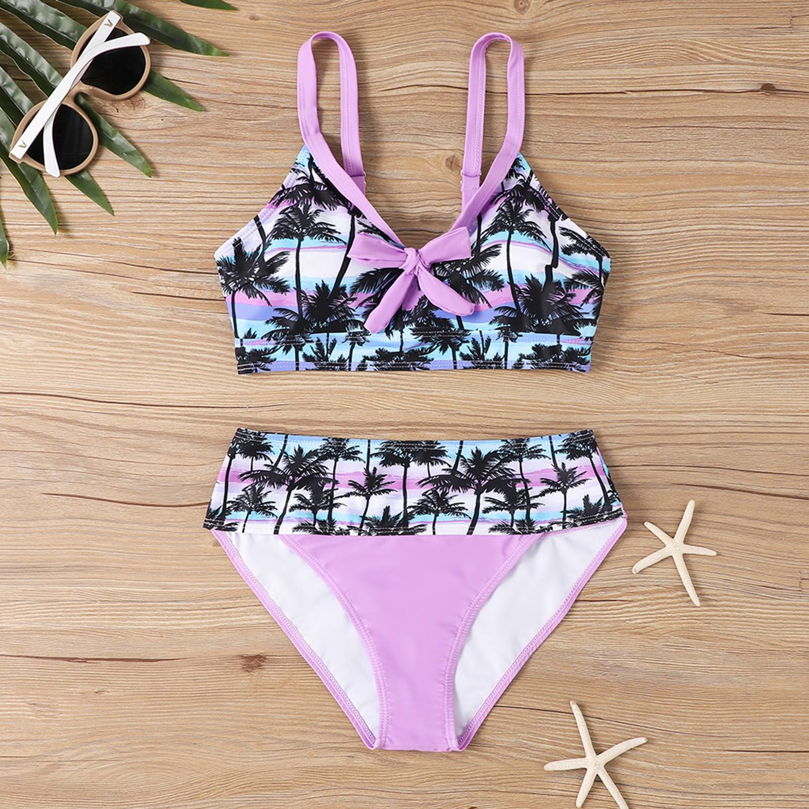 

Женский раздельный модный сексуальный купальник-бикини с принтом и подкладкой для груди без стальных скобок S розовый