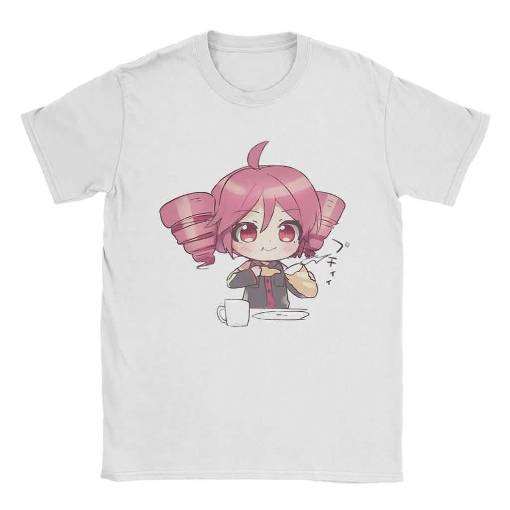Unisex Unisexs Kasane Teto Cartoon Anime T-Shirt Virtuelle Idole 100% Baumwolle Oberteile Einzigartig Kurzarm Rundhals T-Shirts Geschenk T-Shirt