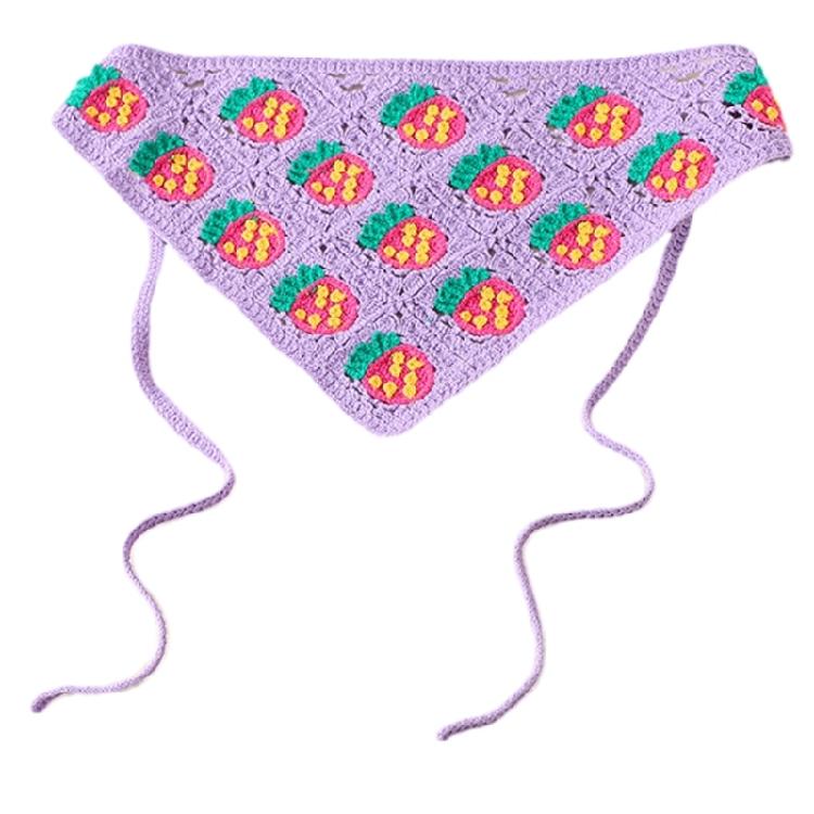 Женский тюрбан Бохо тюрбан Цветочный головной убор Вязаная повязка на голову Платок