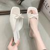 Fashion Women Slippers Bow Flats Summer Casual Walking Shoes Fashion Woman's Sandals 2025 Brand Trend Cozy Beach Dress Ladies Zapatos