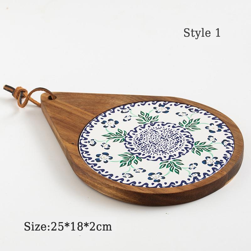 Casserole mat solid wood heat insulation mat creative placemat high temperature anti-scalding and anti-slip table mat coaster