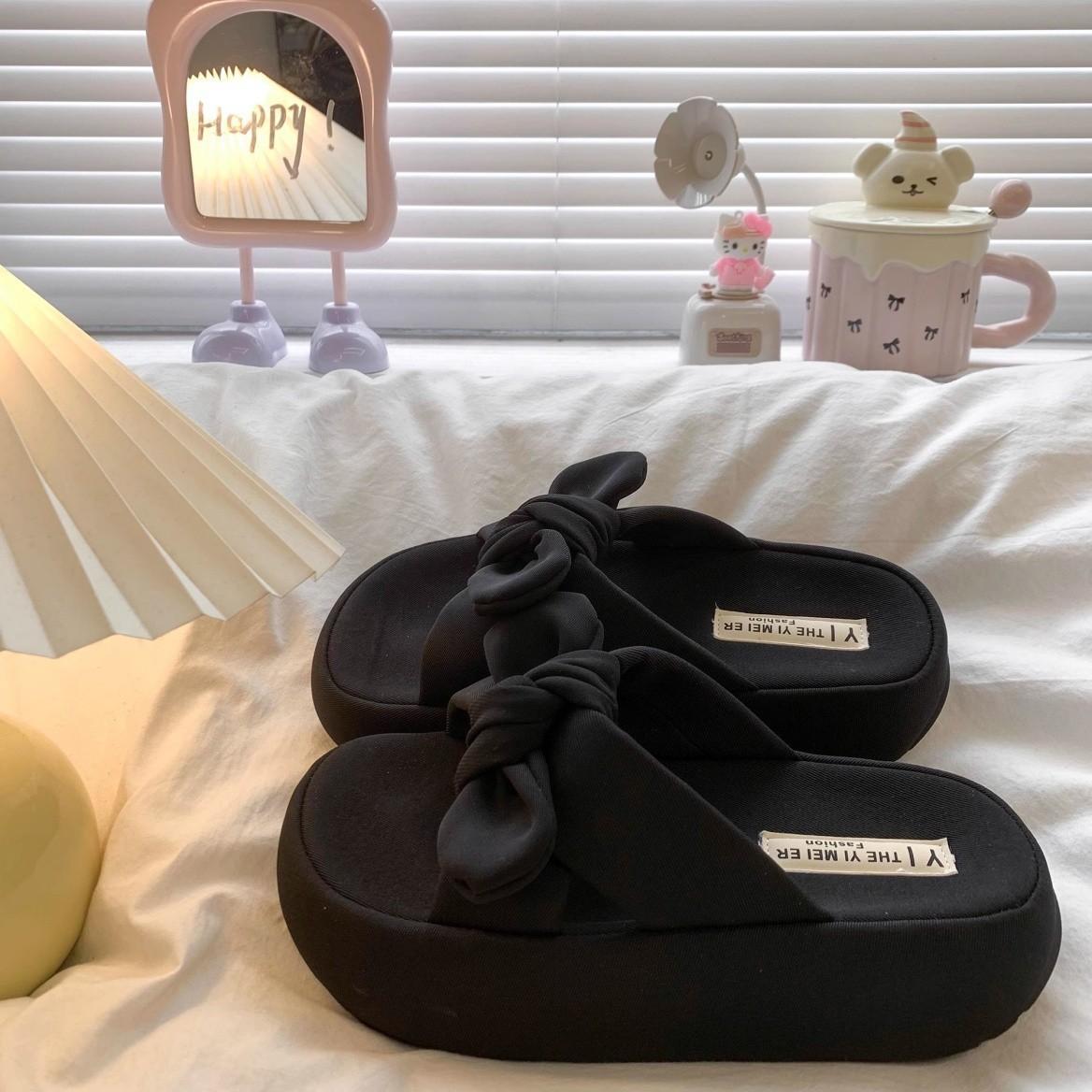 

Модная платформа женские уличные сандалии лето новые крестообразные пляжные туфли тапочки для выхода 35 чёрный