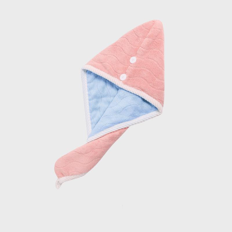 

Водонепроницаемое полотенце-тюрбан для волос, мягкий коралловый флис, двухслойное, впитывающее, уход за волосами розовый