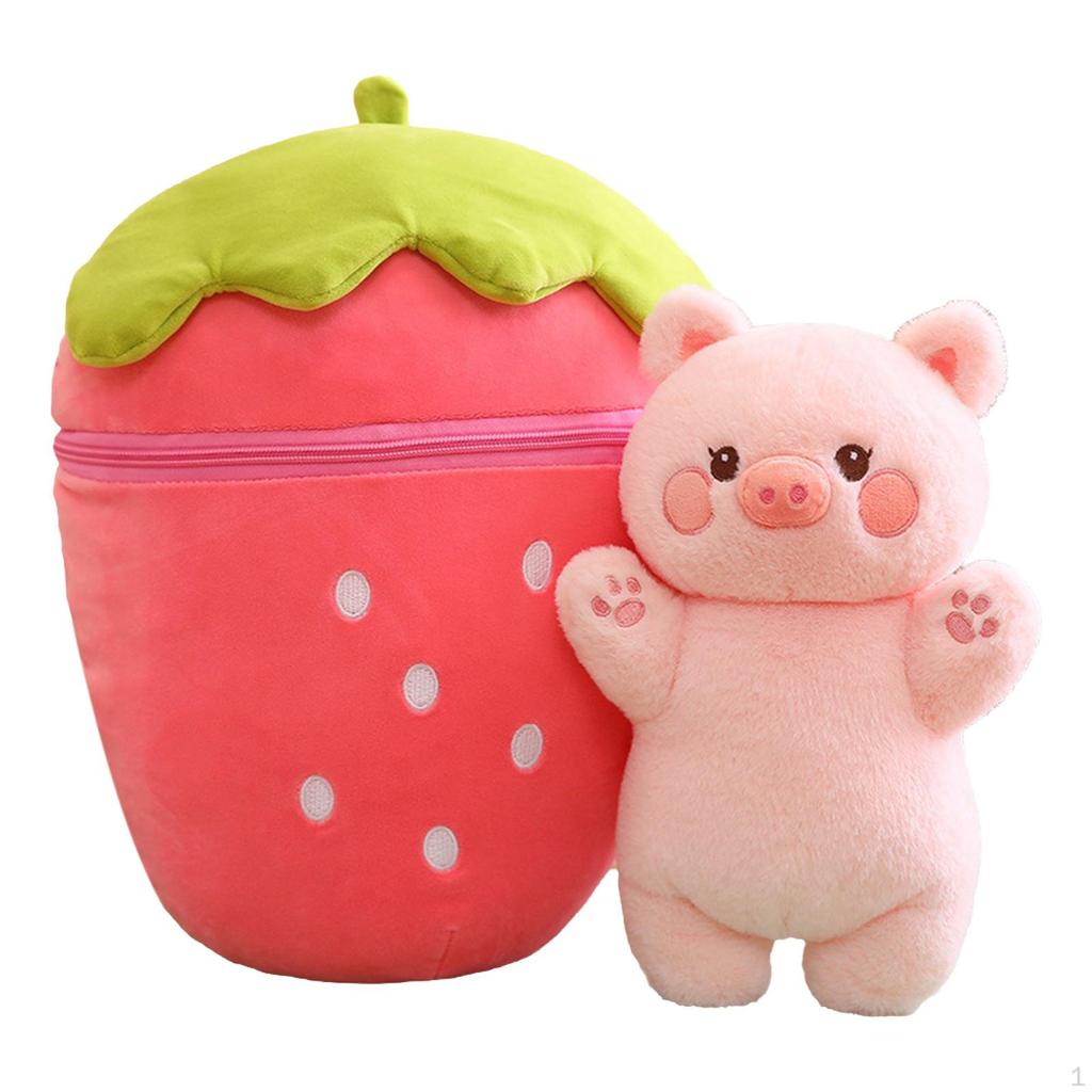 Adorable Reversible Strawberry Animal Plushie Gift for Kids And Adults