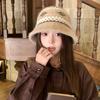 Dongdaemun Atmosphere Retro Jacquard Nordic Warm Dome Wool Knitted Wool Cold Hat Men and Women