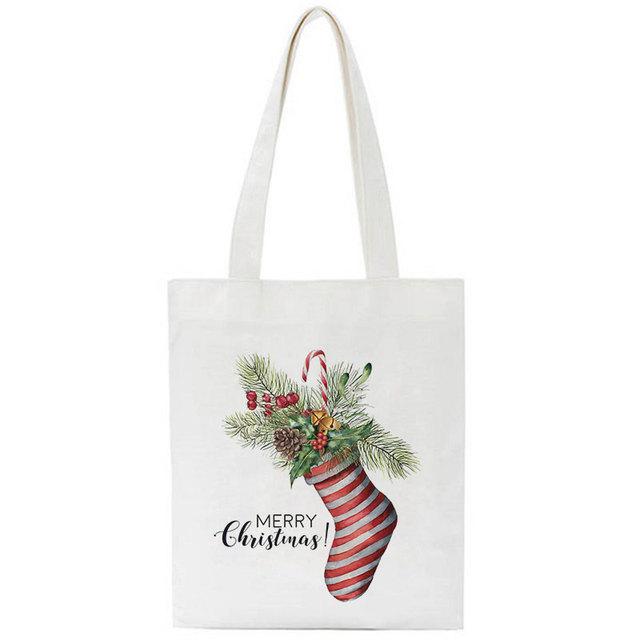 2020 neue Leinwand Casual Jiugongge Nette Santas Drucken Nette Harajuku Ulzzang Cartoon Koreanische frauen Tasche Große Kapazität Schulter Taschen