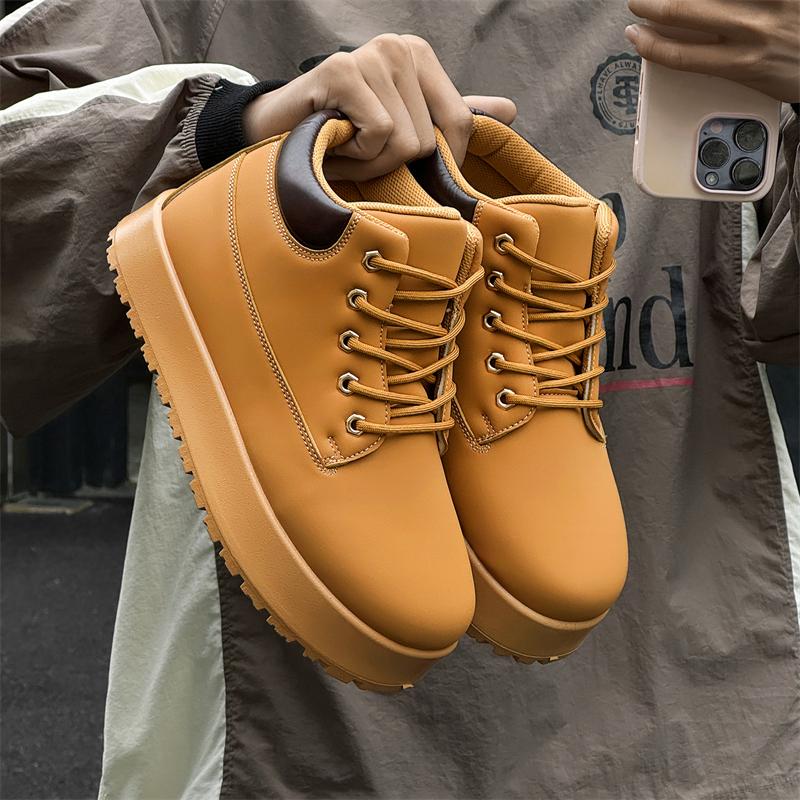 2026 Winter New Versatile Short Boots Outdoor Thick Bottom Thickened Big Head Small Cap Workwear British Style