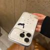 Snow-stepping Black Cat Phone Case Compatible with Apple 17-11, Full Coverage, Soft