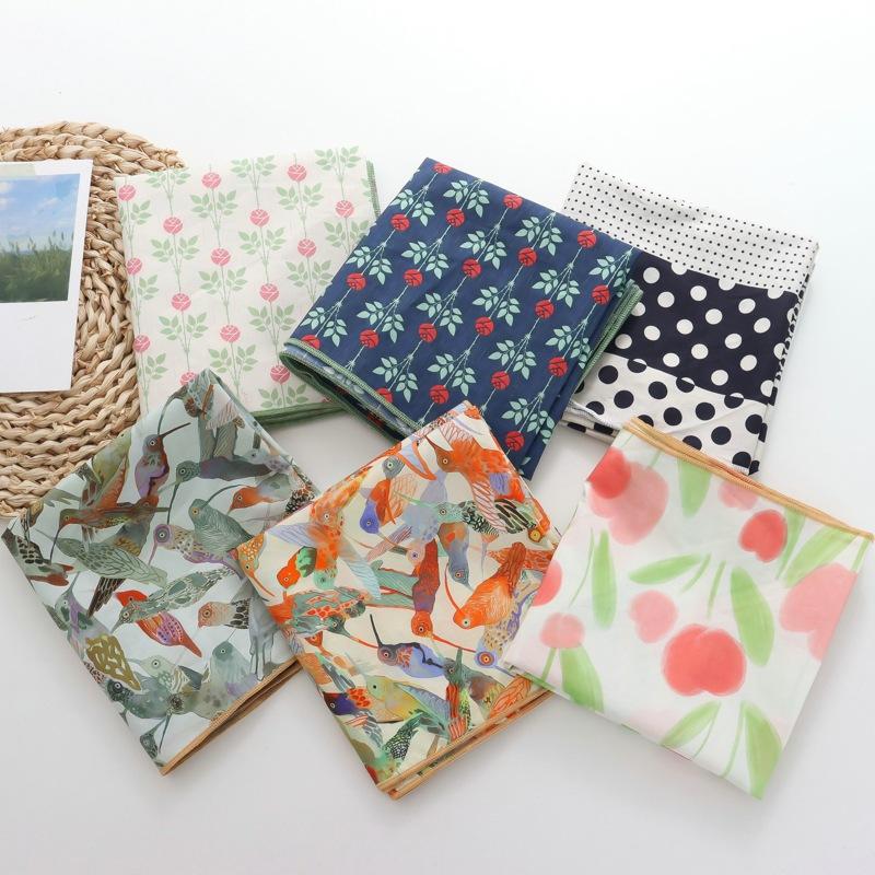 Korean Style Cotton New Small Silk Scarf Women's All-Match Decorative Small Square Towel Temperament Trend Headcloth Headband