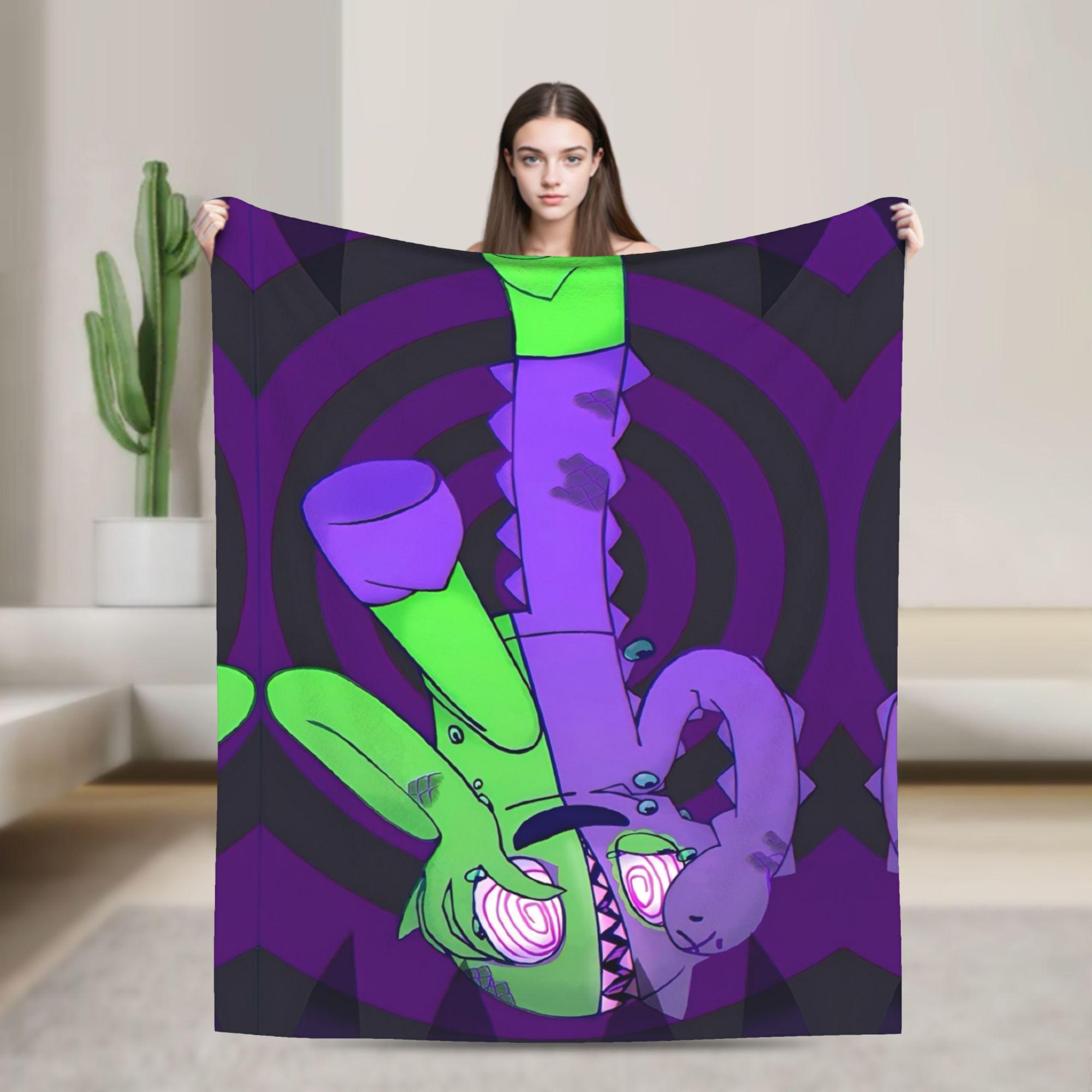 

Soft Warm Blanket Camping Garten of Banban Horror Game Throw Blanket Flannel Bedspread For Couch Chair Sofa Bed Sofa Bed Cover 130x150cm