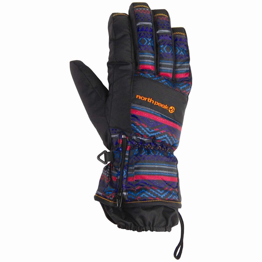 North Peak Ski Gloves for Kids and (North Peak) Juniors, NTGY, 140cm, NP-4064