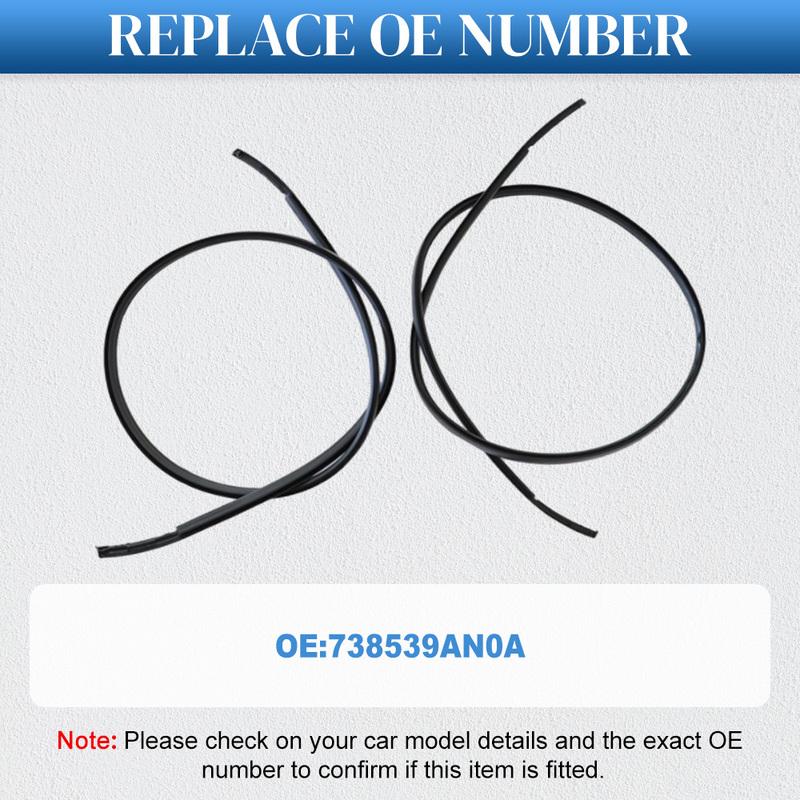 Left Right Car Roof Drip Finish Moulding Top Rubber Seal Strips for Nissan Sentra 2013 2014 2015 2016 2017 2018 738539AN0A