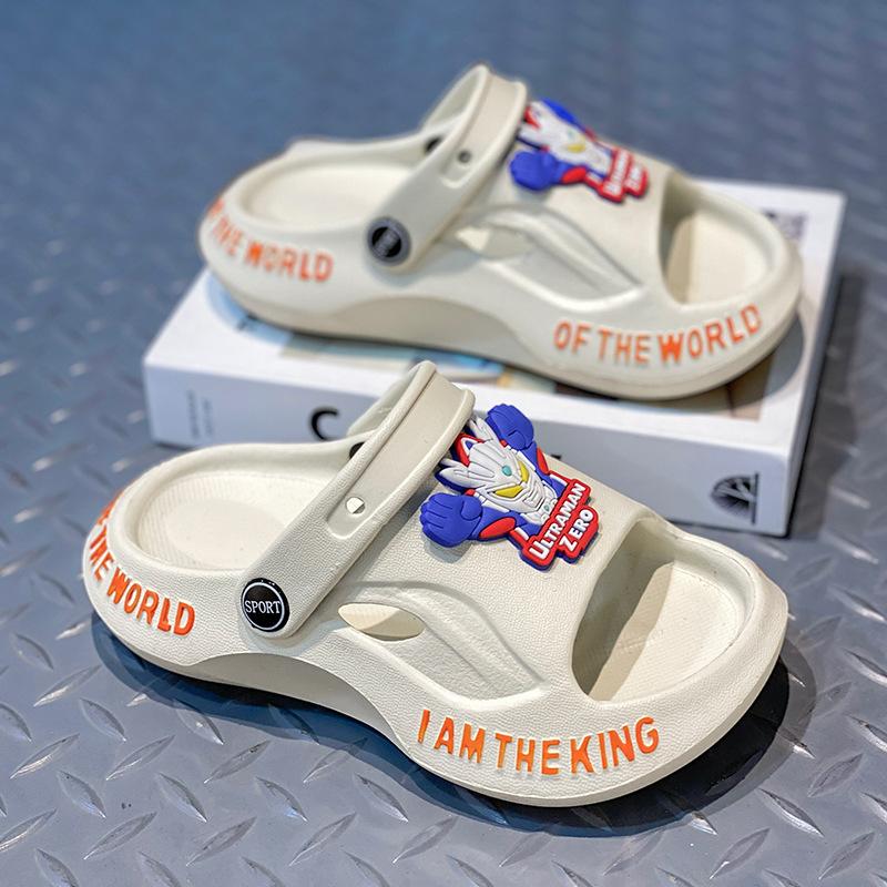Ultraman Children's Slippers Summer Baby At Home Stepping On Shit Feeling Dual-purpose Sandals Bathroom Bath Non-slip Wear-resistant Sandals
