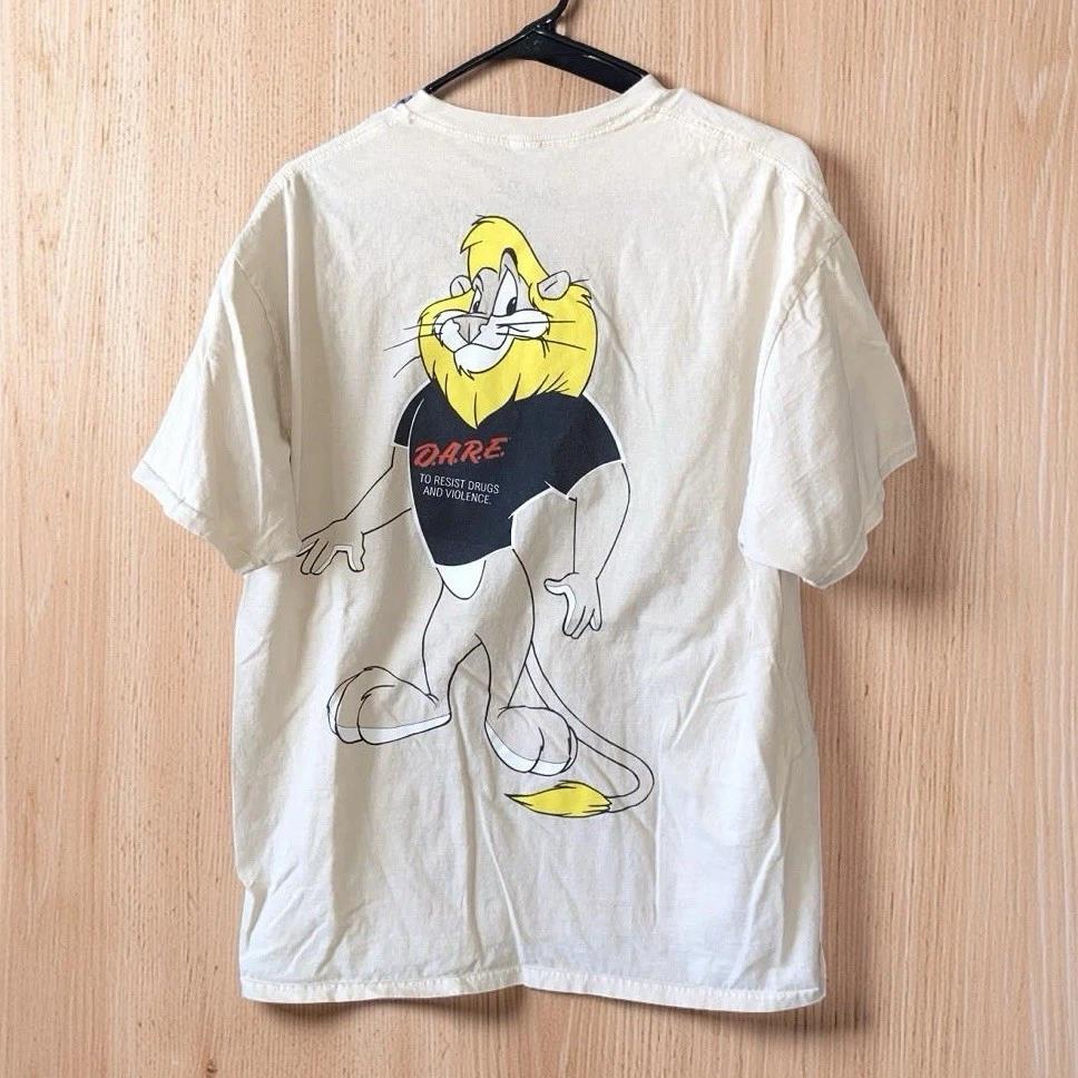Vintage Dare T Shirt Men s Size Large Darren the Lion Graphic Tee Short Sleeve S