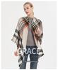 Sciarpa a scialle triangolare a quadri in finto cachemire stile europeo americano - Scaldacollo alla moda versatile per primavera, autunno, inverno