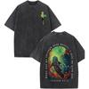 Letter Whale Shark Cross Graphic TShirt Vintage Fashion Street Summer Tee Casual Loose Fit Short Sleeve Tops for Men Women