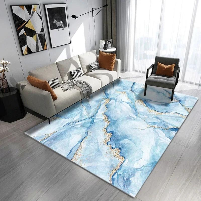Modern Abstract Marble Carpet for Living Room Home Decorations Sofa Table Large Area Rugs Nonslip Bedroom Floor Mat Entrance Mat