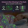 Deka Glow In the Dark Deka Jednorožec Svítící hřejivé flanelové deky Ložnice Kouzelné deky Super útulné plyšové pokrývky pro volný čas Siesta