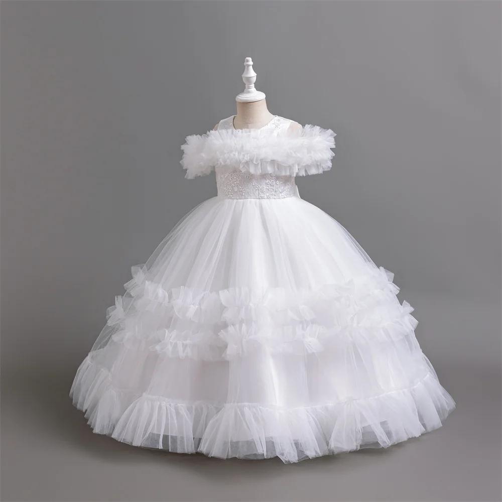Kız Çiçek Prenses Payetli Bebek Düğün Noel Partisi Elbisesi Doğum Günü Partisi Düğün Çiçek Kızı Tatlı ve Şirin Elbise