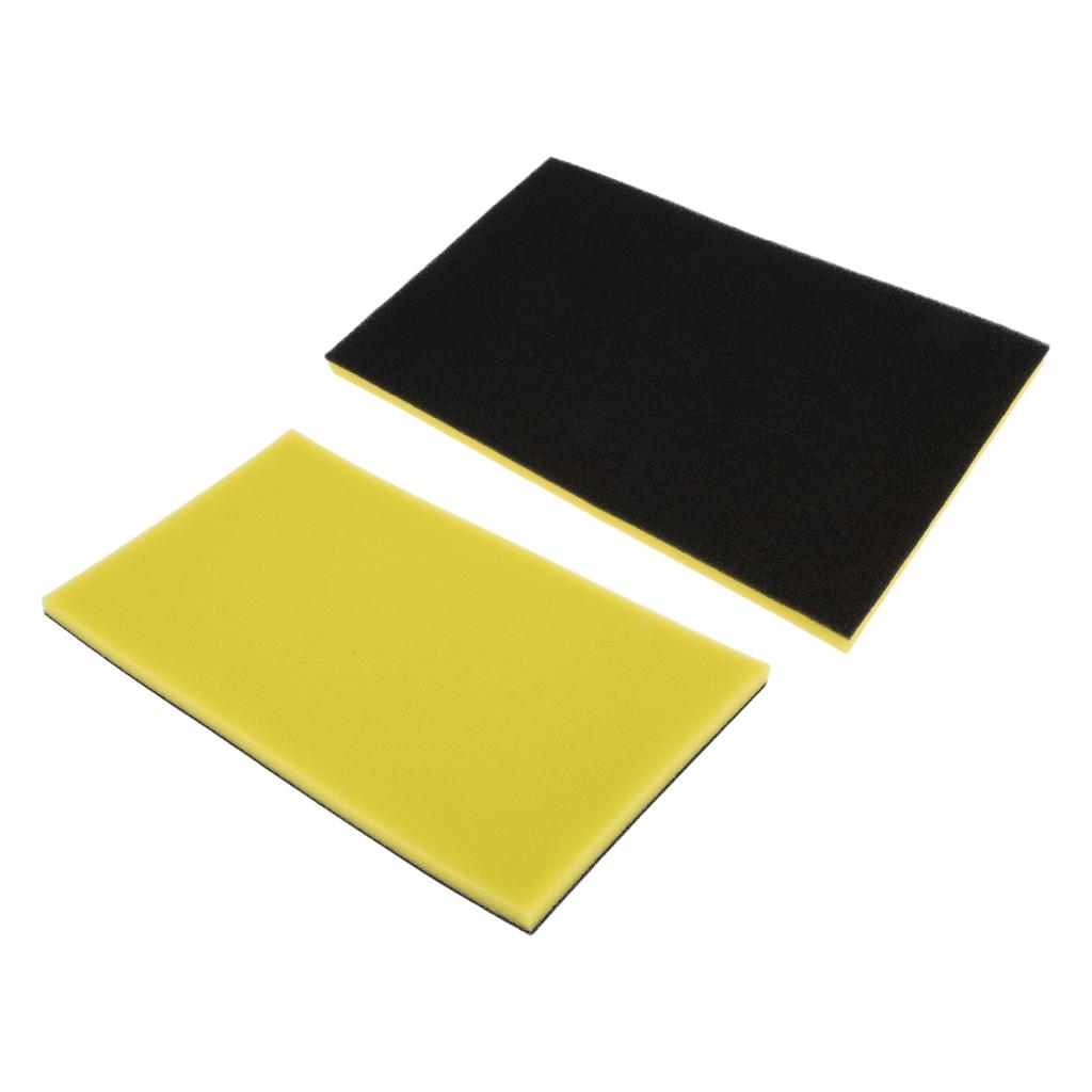 BULLSPANN Motorcycle Air Air Filter Foam Pad Cut to Use 20mm 400x250mm Black Yellow