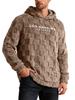 Men's Embroidered Hooded Lambswool Pullover Sweatshirt