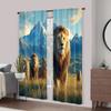2pc    Drapes Lion and Pride Machine Washable Polyester  Without Electricity Festive Wall Decor Suitable for Holiday Decorations