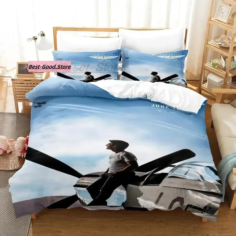 Gun Maverick 3D 2022 bed sheet set Bedding set Printed Duvet Cover Pillowcase Single Double Queen Super King Size Sets