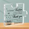 Teachers Gift for Women Men, Puzzle-Shaped Acrylic Plaque Teachers Gifts, Gifts for Teacher Christmas Gifts