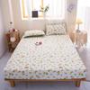 1pc Bed Sheet on Elastic Rainbow Printed Bed Fitted Sheet for Double Bed Single Bed Linen Queen Bottom Sheet(without pillowcase)