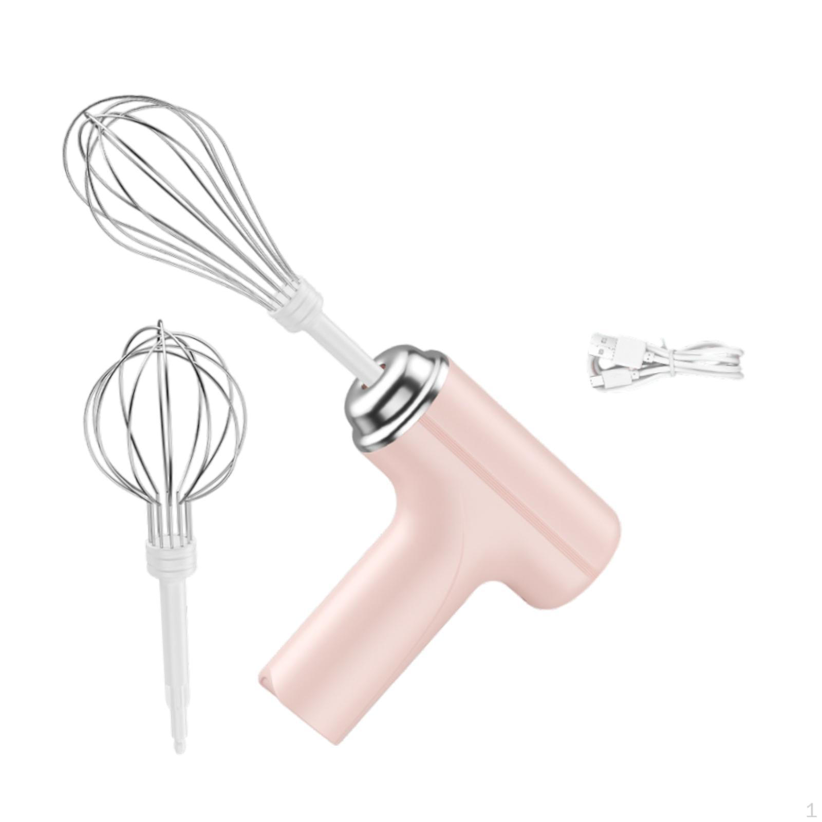 

Компактный электрический венчик, беспроводной венчик для приготовления пищи и выпечки Pink Double Head