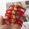 2026 New Year Zodiac Horse Bracelet Cartoon Lucky Horse Red String Woven Bracelet Couple Friend New Year Blessing Gift