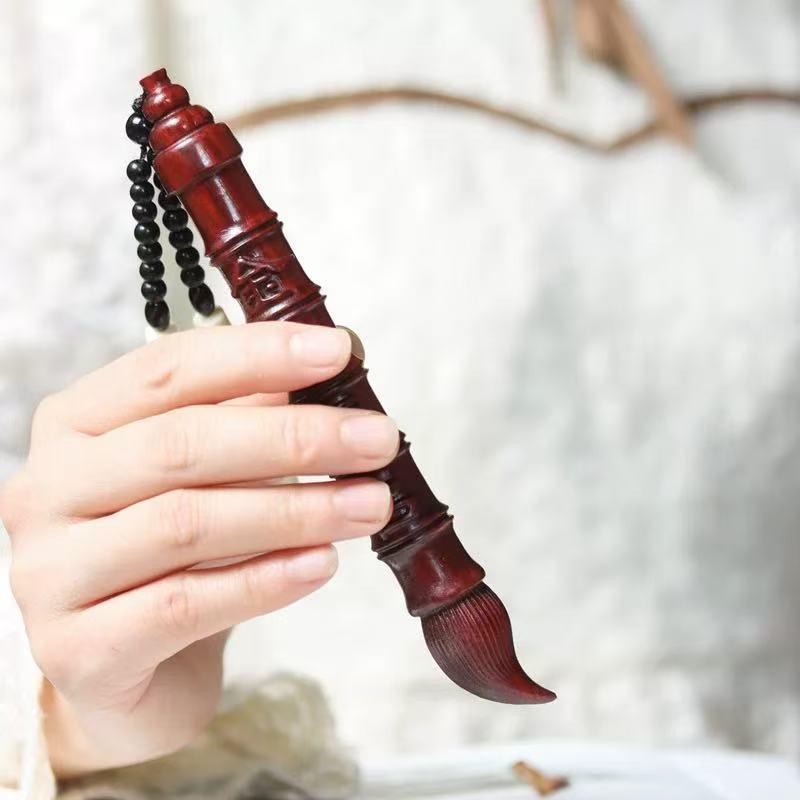 Small-Leaf Red Sandalwood Pendant: Wealth-Attracting Pixiu, Gourd, Dragon, Tortoise Design