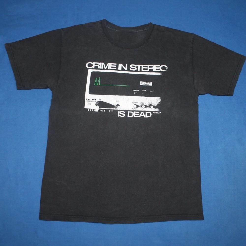 

VTG Crime In Stereo Short Sleeve Cotton Black All Size T-Shirt BT245 Unisex T-Shirt XXXL