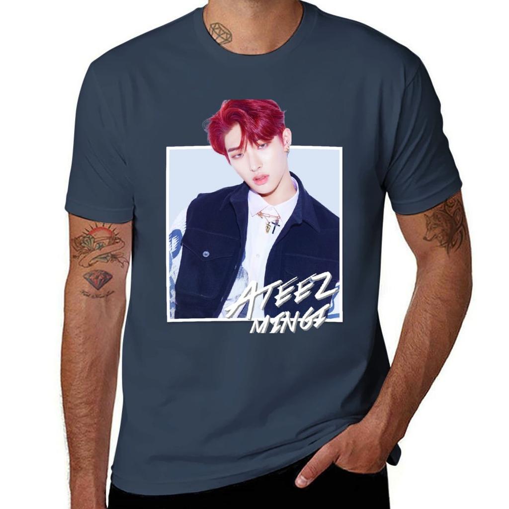 Ateez Mingi T-Shirt Urban Casual Locker geschnittenes T-Shirt