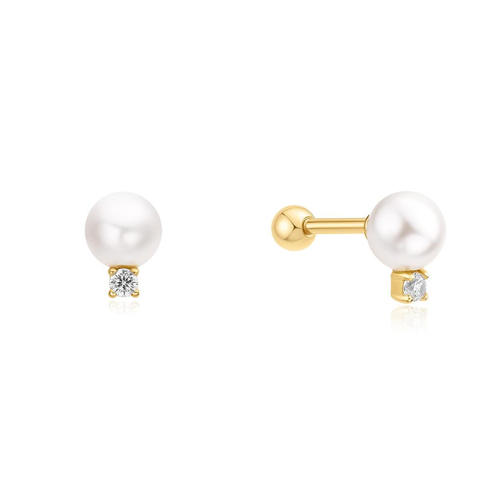 Ania Haie Gold Shell Pearl Sparkle Point Barbell Unilateral Piercing E070-14G