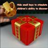 1PC 3D Printed Hollow Prank Gift Box with Screws - Realistic 3D Illusion Plastic Puzzle Cube Coin Container, Easy to Assemble Without Filling