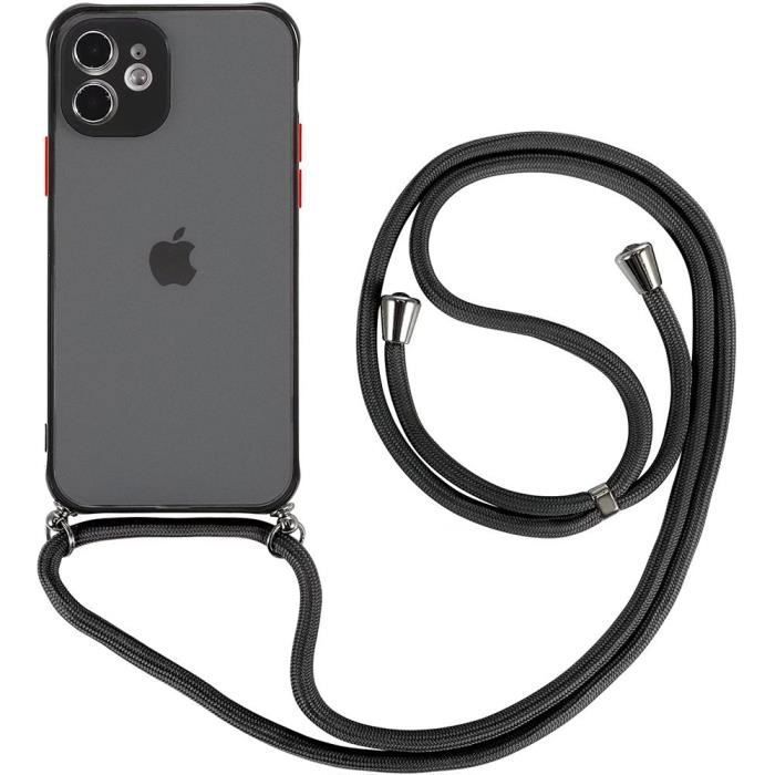 Coque de Protection - PROSHOP - iPhone 12 - Rigide Mate - Antichoc - Cordon de Serrage