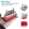 4*M10 Studs (3/8") Marine Battery Bus Bar Heavy Duty 12-48V 600A Waterproof Terminal Block Black & Red for Truck Marine Solar