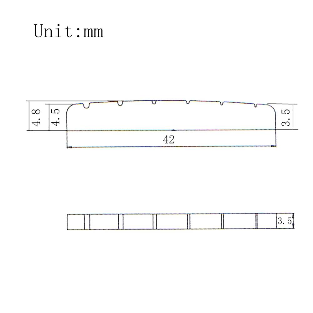 6-saitige Messing-Gitarren-Sattel mit Schlitzen 42mm Für Gitarren im Strat Tele Stil