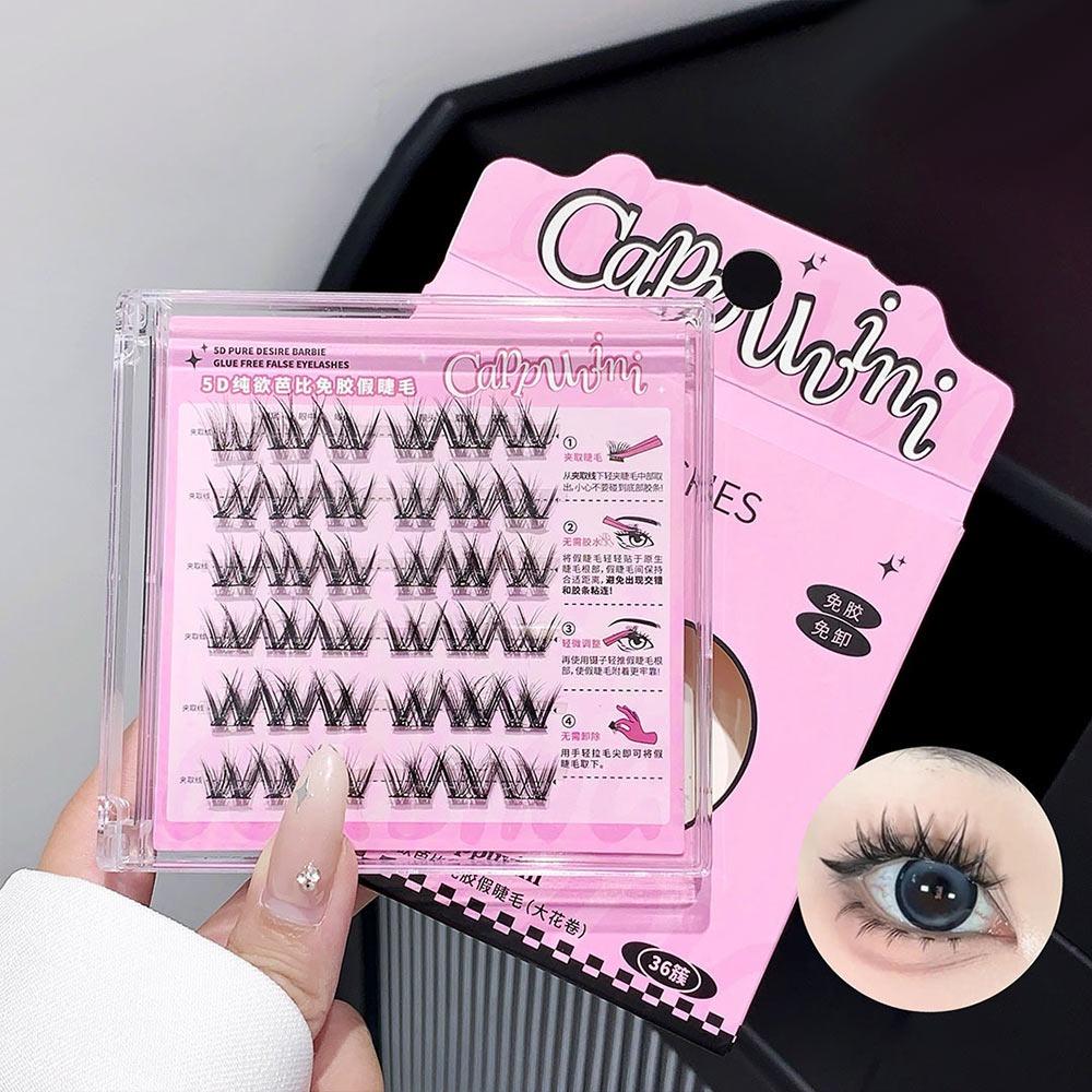 

Reusable Cluster Lashes 5D Steamed Rolls Soft Idol Lash Clusters Self Adhesive Eyelashes 1