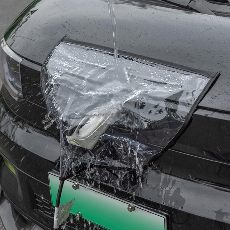 Weather Resistant Electric Vehicle Charger Port Cover Rain Shield With Magnetic Closure, Protects Against Rain and Snow
