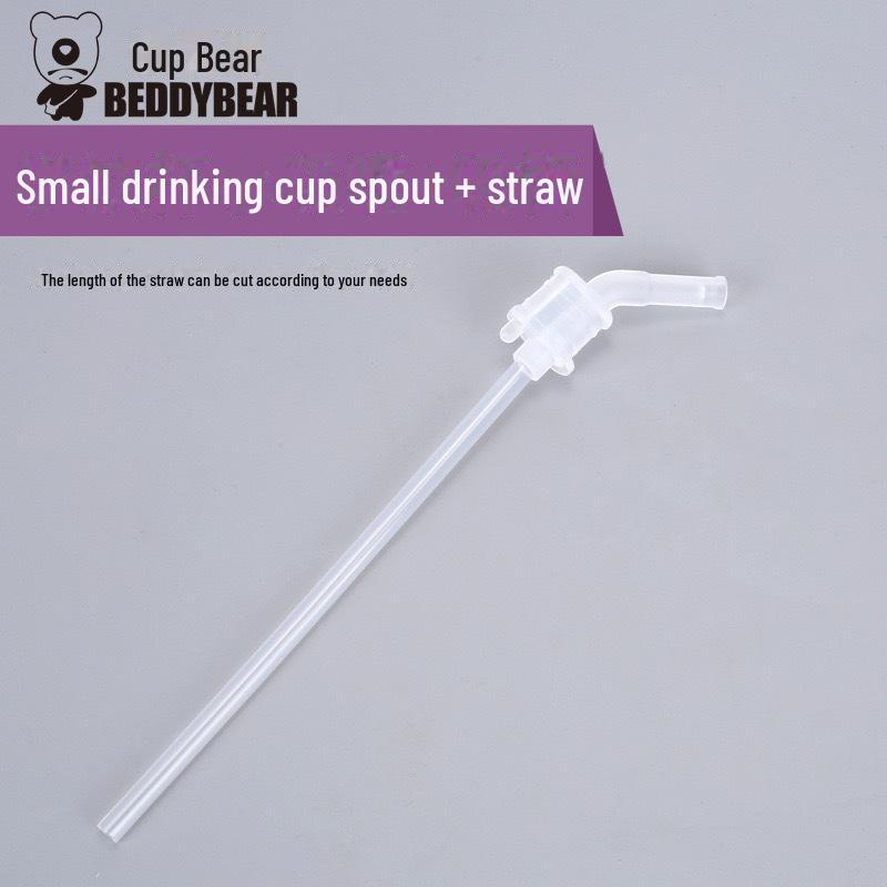 Original Bear Silicone Straw Cup Set: Includes Suction Cup, Mouthpiece, Hose, and Coaster for Kids' Learning and Drinking.