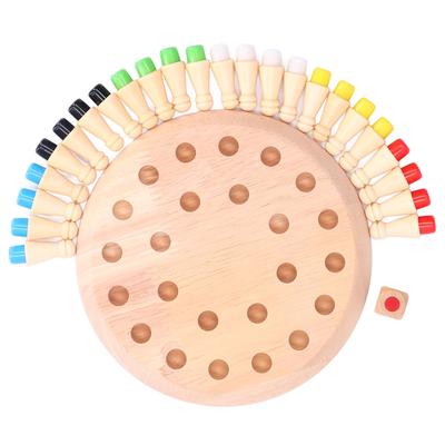 Wooden Memory Matchstick Chess Game Funny Interaction Early Education Block Board Game for Boys