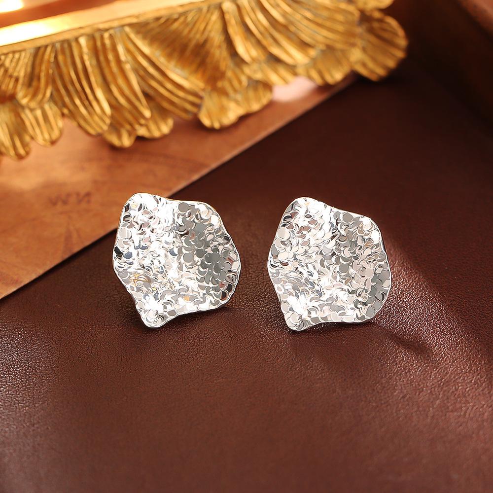 High-End European & American Style Irregular Sequin Earrings - Fashionable INS Women's Jewelry
