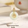 Elegante Colar de Nó para Mulheres com Pingente de Jade Sintético Hetian, Design Inspirado na China, Presente Perfeito para a Mãe