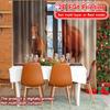Set Of 2 Minimalist Flat Printing Gallop Duo Popular Curtains Polyester Art Deco Festive Living Room Bedroom Curtain Ideal For Great