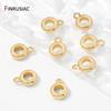 14K Gold Plated Brass Round Pendant Bail Beads Connectors,Bails For Pendants Jewelry,DIY Necklace Bracelets Making Findings