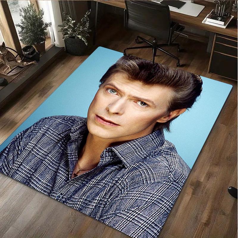 David Bowie Teppich Büro Dekorativer Teppich Für Wohnzimmer Schlafzimmer Fußmatte Bodenläufer Computerstuhl Bereichsteppich perfektes Weihnachtsgeschenk