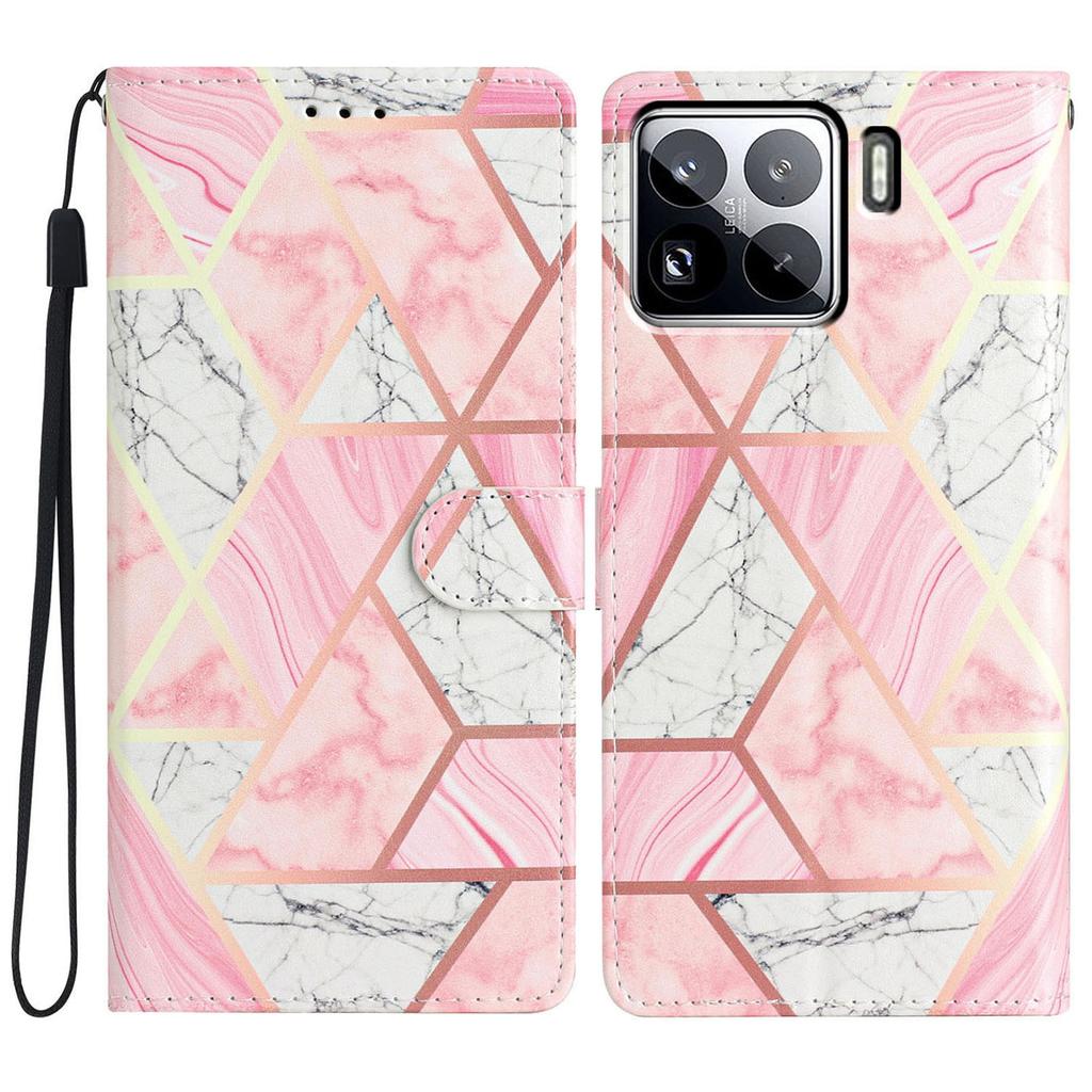 For Xiaomi 15 Pro Wallet Case PU Leather Pattern Printing Stand Phone Cover with Strap