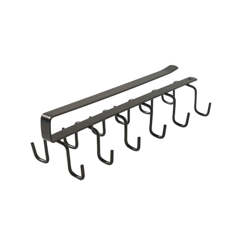Space Saving Under Cabinet Mug Hanger 6 Heavy Duty Hooks No Drill Design Cup Rack for Kitchen Apartment RV Coffee Bar
